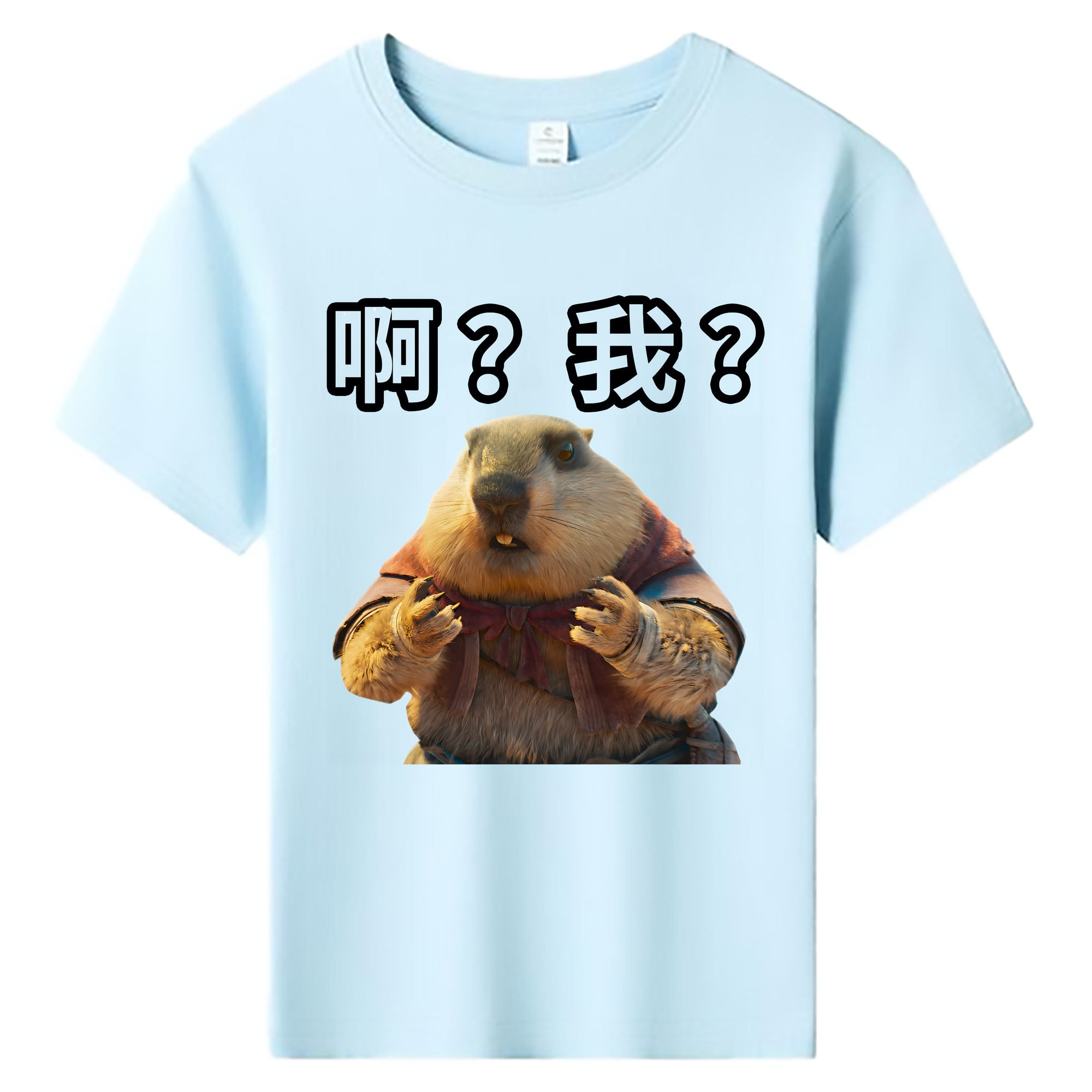 （画像用） Ne Zha 2 ナタ 魔童の大暴れ 綿100％キッズTシャツ（フロントプリント）